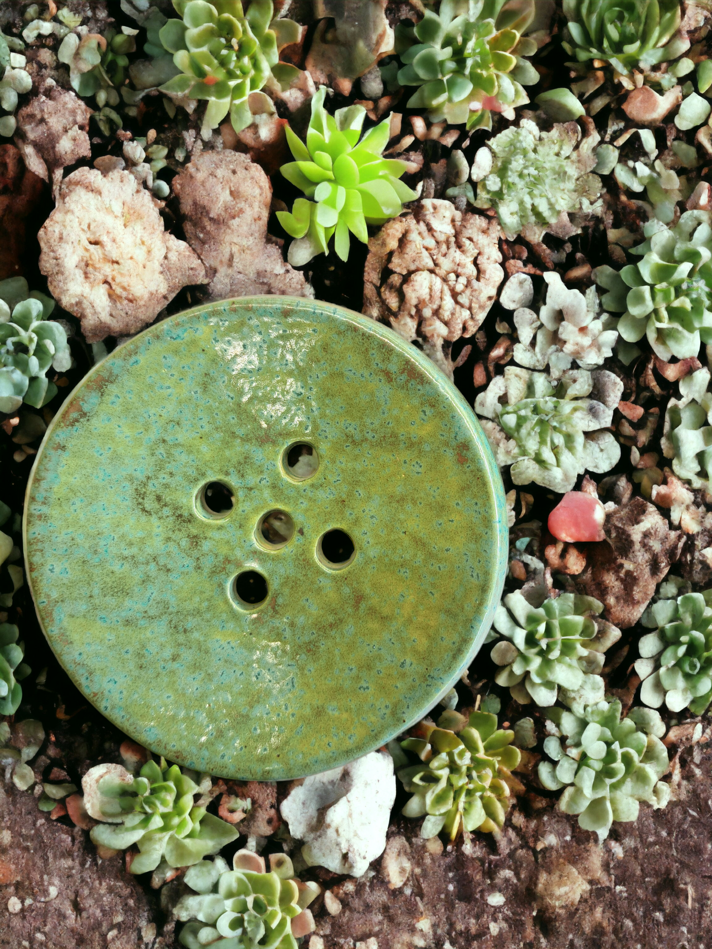 Circular Ceramic Soap Dish