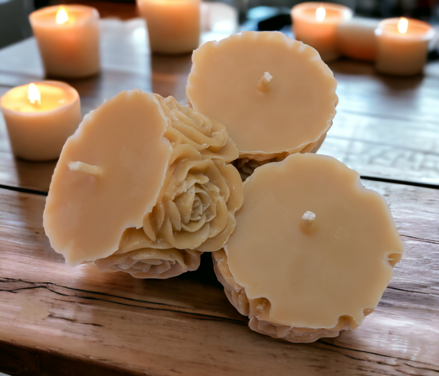 Rose Shaped Beeswax Candle