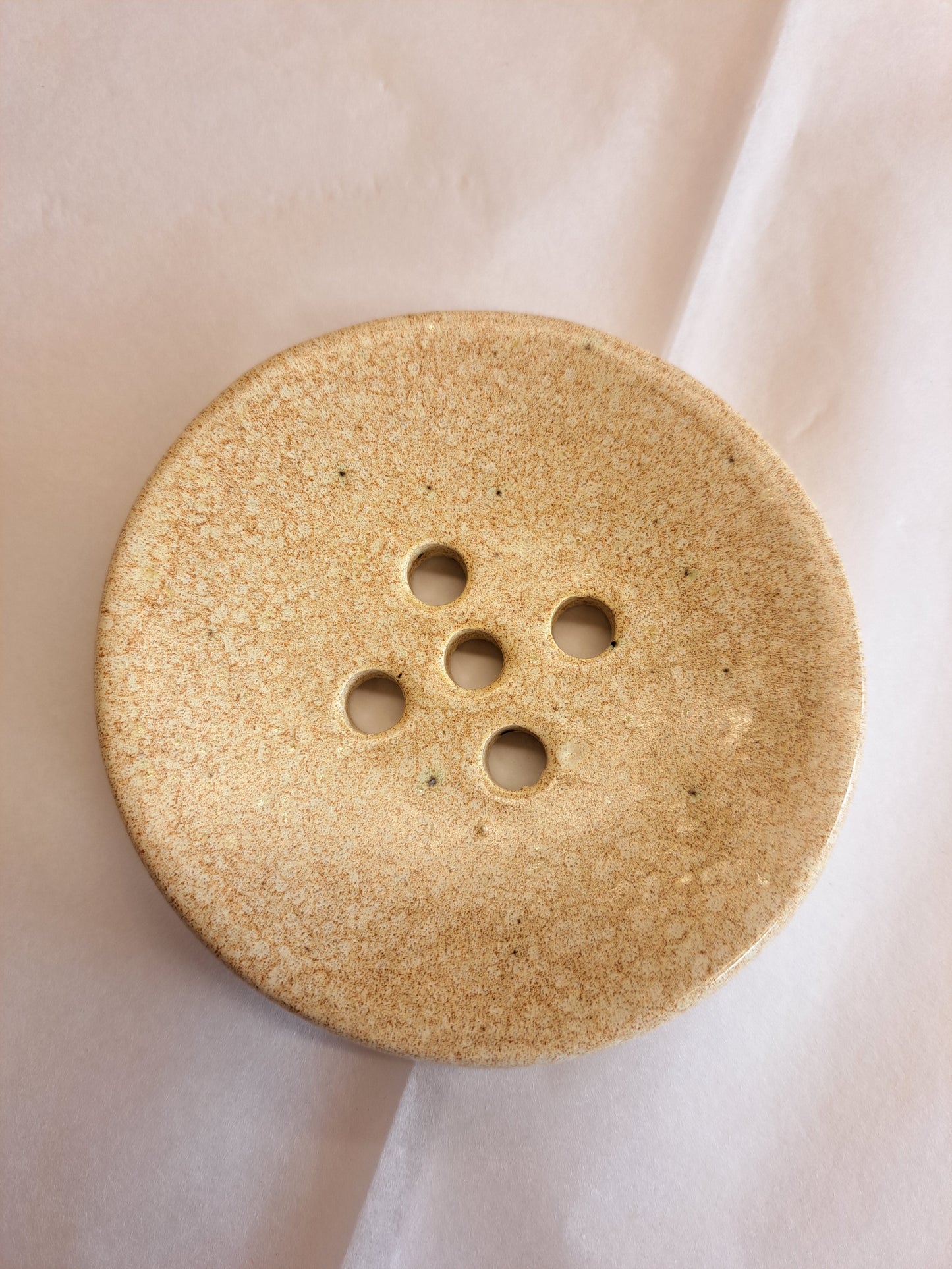 Circular Ceramic Soap Dish