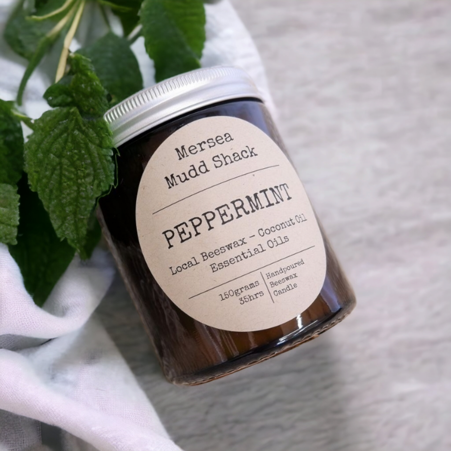 'Peppermint' Aromatherapy Beeswax Candle