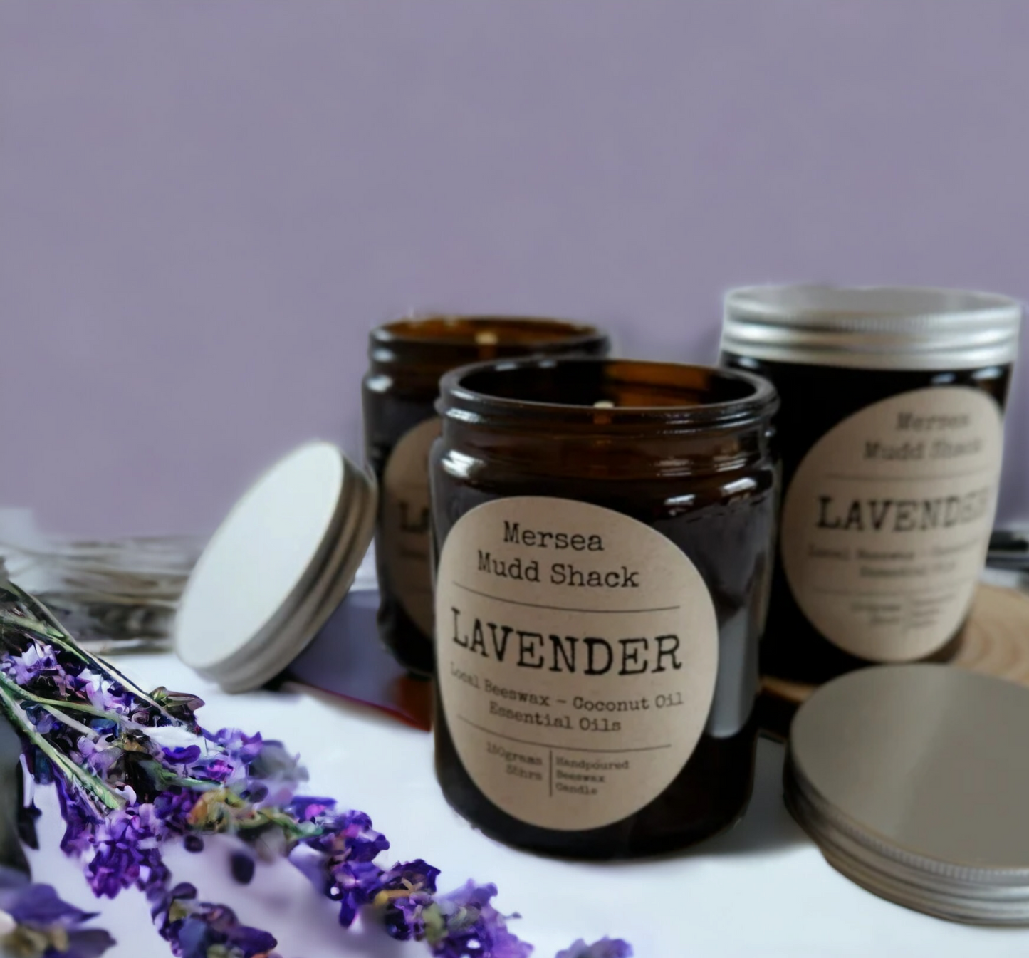 'Lavender' Aromatherapy Beeswax Candle