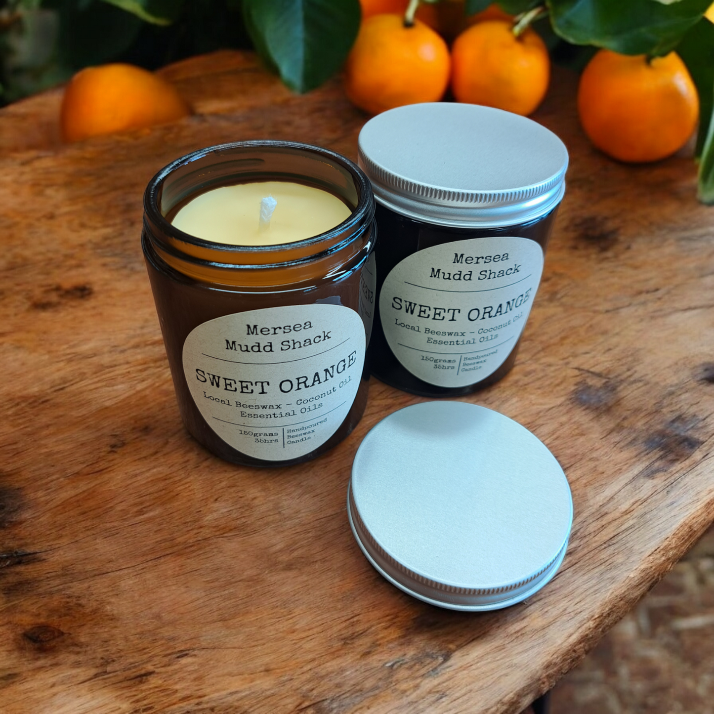 'Sweet Orange' Aromatherapy Beeswax Candle