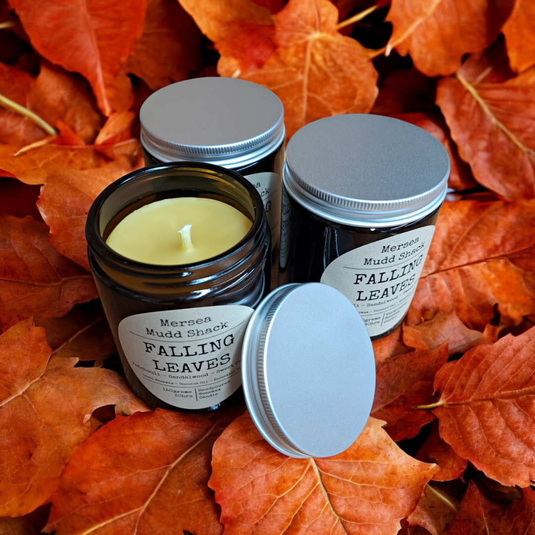 'Falling Leaves' Aromatherapy Beeswax Candle
