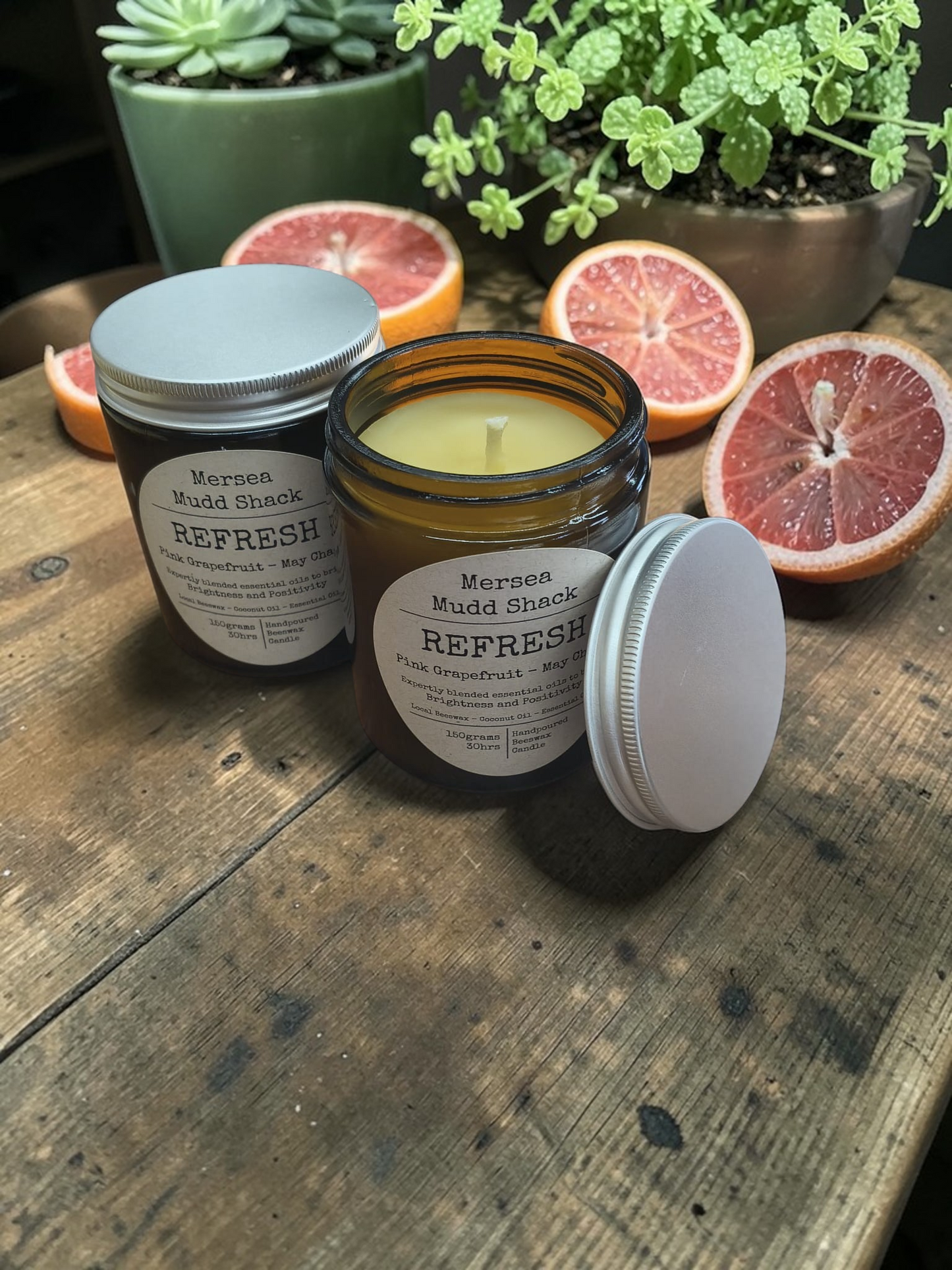 'Refresh' Aromatherapy Beeswax Candle