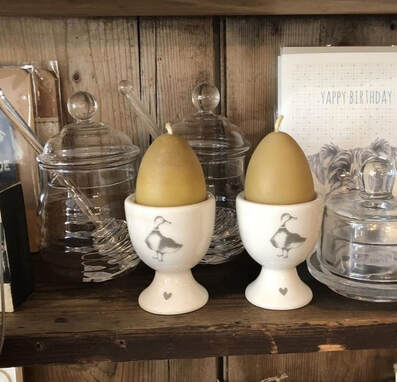 Handmade Beeswax Egg Candle