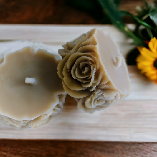 Rose Shaped Beeswax Candle