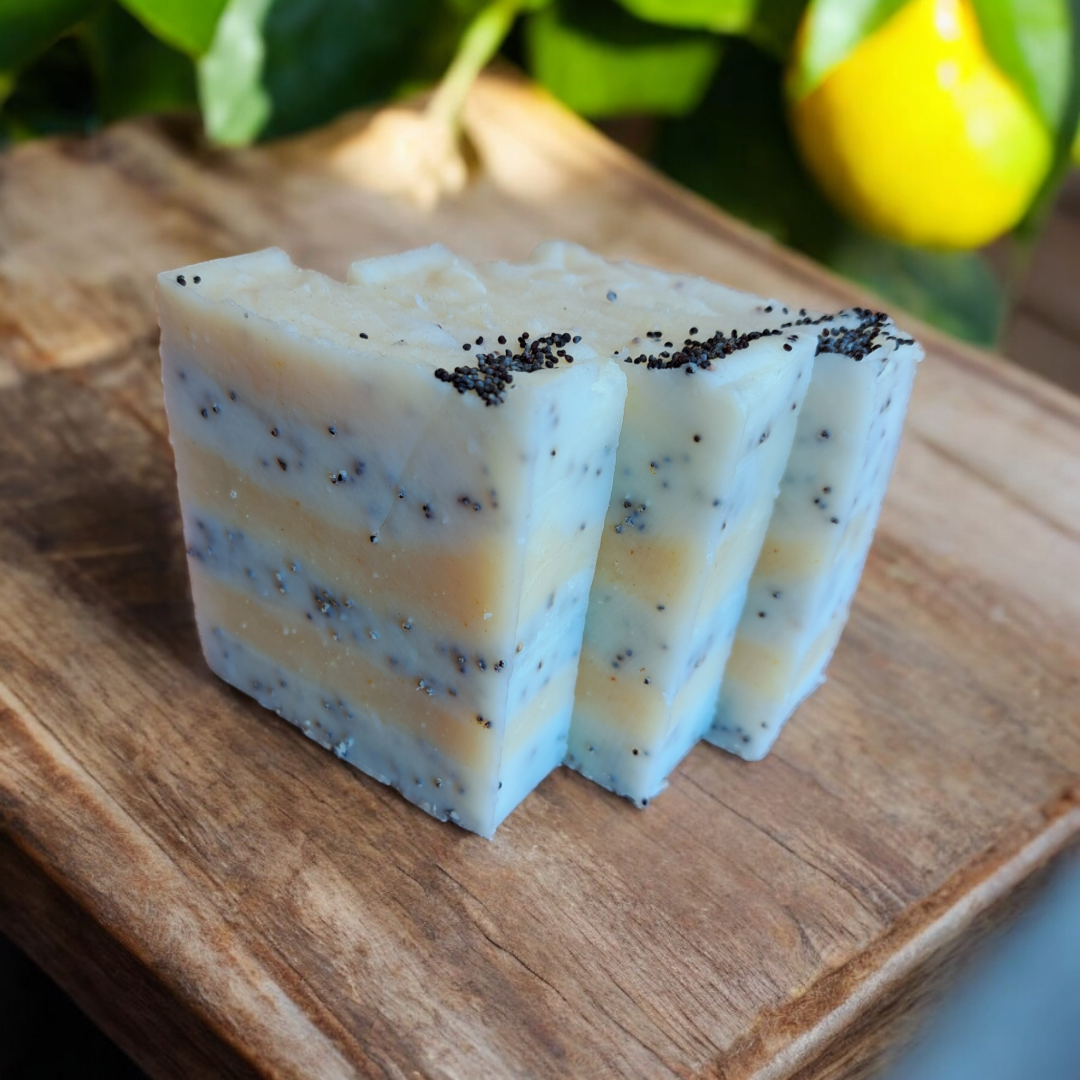 Lemon, Ginger & Poppy Seed Beeswax Soap